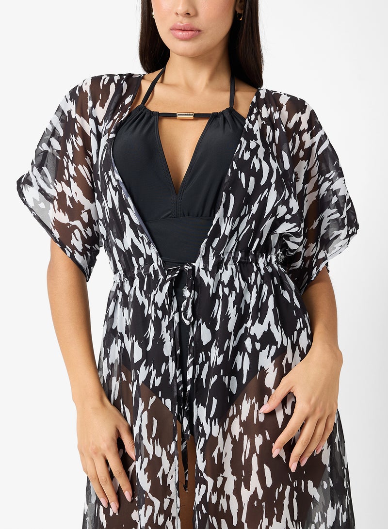 جينجر غطاء شاطئ بطبعة حيوانات أحادية اللون - Image 3